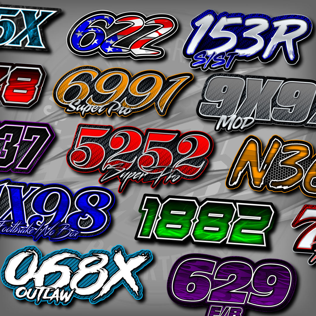 Professional Drag Racing Name/Number Kit